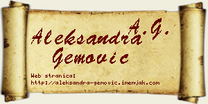 Aleksandra Gemović vizit kartica